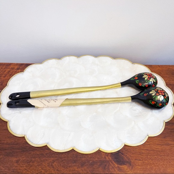 Russian Folk Art Hand Painted Wooden Spoons Set 2 - Picture 8 of 11